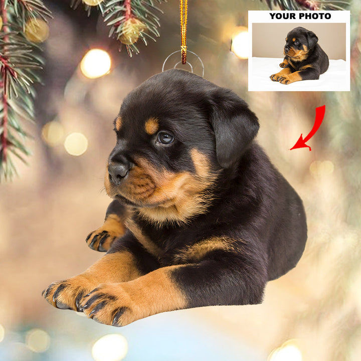 Loyal Companion - Personalized Photo Mica Ornament - Customized Your Photo Ornament - Christmas Gift For Pet Lovers