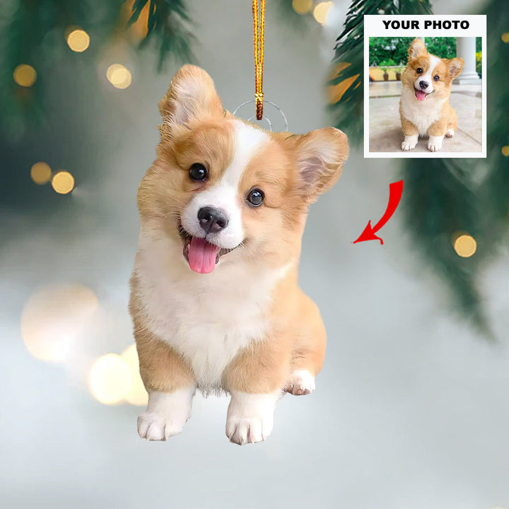 Jingle Paws - Personalized Photo Mica Ornament - Customized Your Photo Ornament - Christmas Gift For Pet Lovers