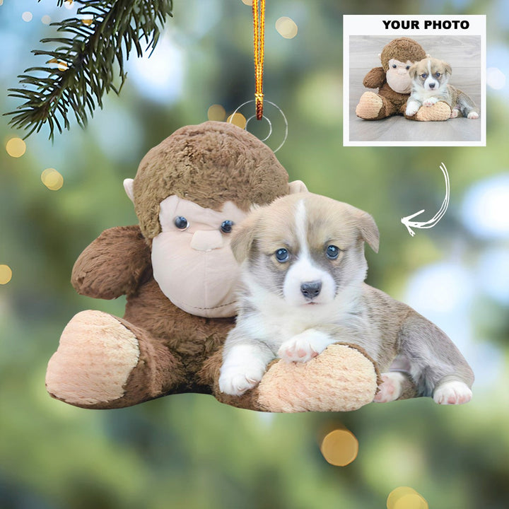Merry Woofmas - Personalized Photo Mica Ornament - Customized Your Photo Ornament - Christmas Gift For Pet Lovers