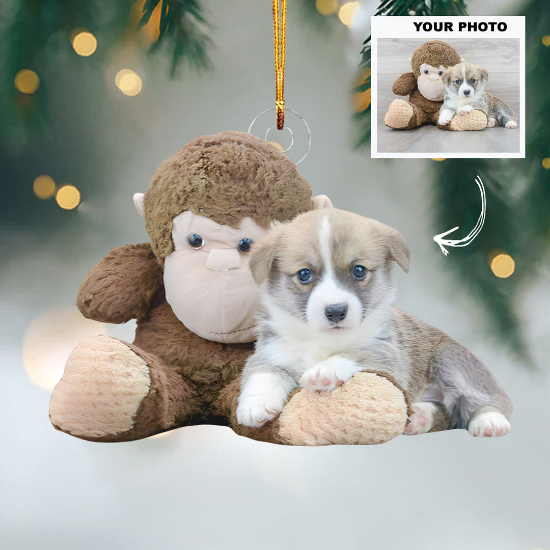 Merry Woofmas - Personalized Photo Mica Ornament - Customized Your Photo Ornament - Christmas Gift For Pet Lovers