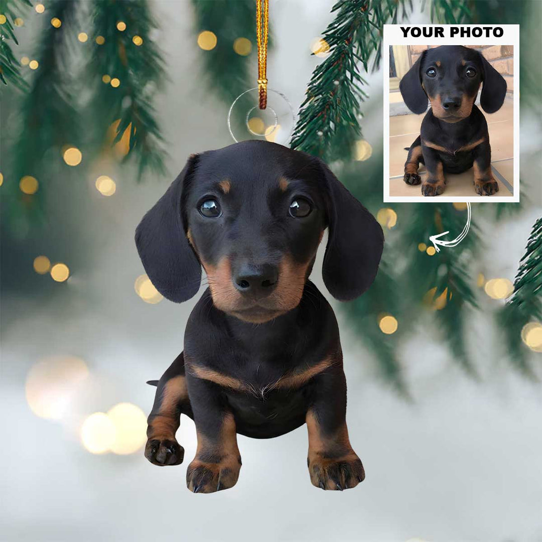 Sweet Pup - Personalized Photo Mica Ornament - Christmas Gift For Dog Lover, Dog Mom, Dog Dad