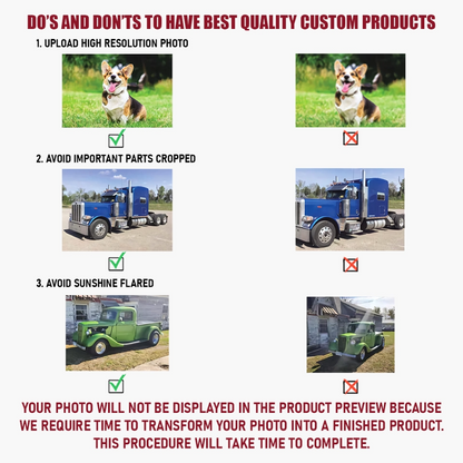 Personalized Photo Mica Ornament - Gift For Racing Lover - Custom Photo Car Racing ARND037