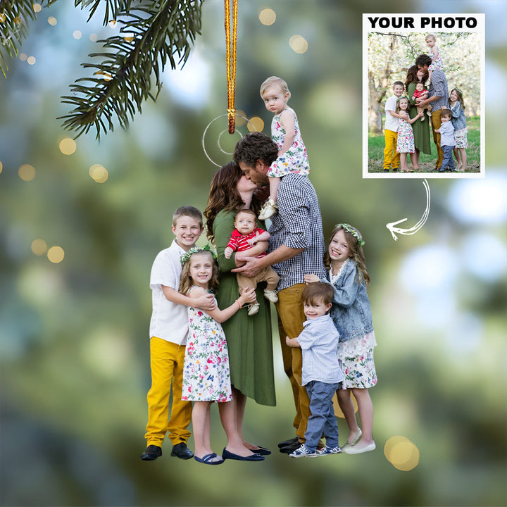 Our Greatest Blessings - Personalized Photo Mica Ornament - Christmas Gift For Family Members, Grandpas, Grandmas