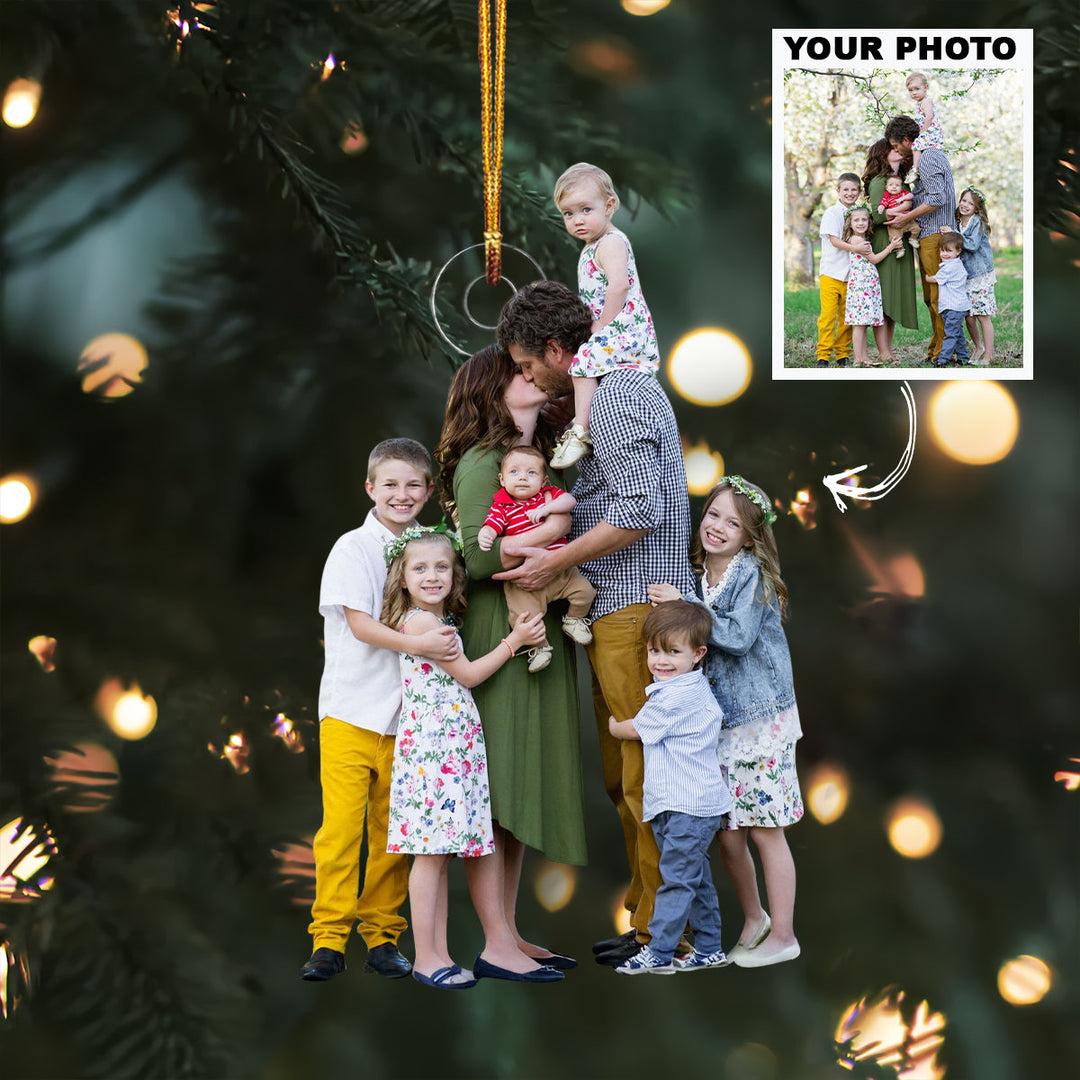 Our Greatest Blessings - Personalized Photo Mica Ornament - Christmas Gift For Family Members, Grandpas, Grandmas