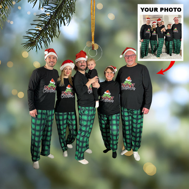 The Christmas Crew - Personalized Photo Mica Ornament - Christmas Gift For Family Members