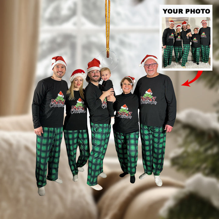 The Christmas Crew - Personalized Photo Mica Ornament - Christmas Gift For Family Members