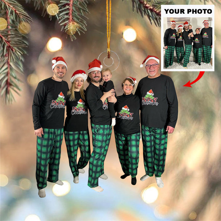 The Christmas Crew - Personalized Photo Mica Ornament - Christmas Gift For Family Members