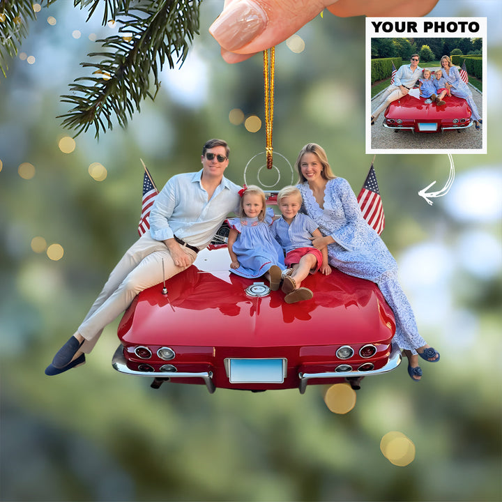 Driven by Love - Personalized Photo Mica Ornament - Christmas Gift For Family Members