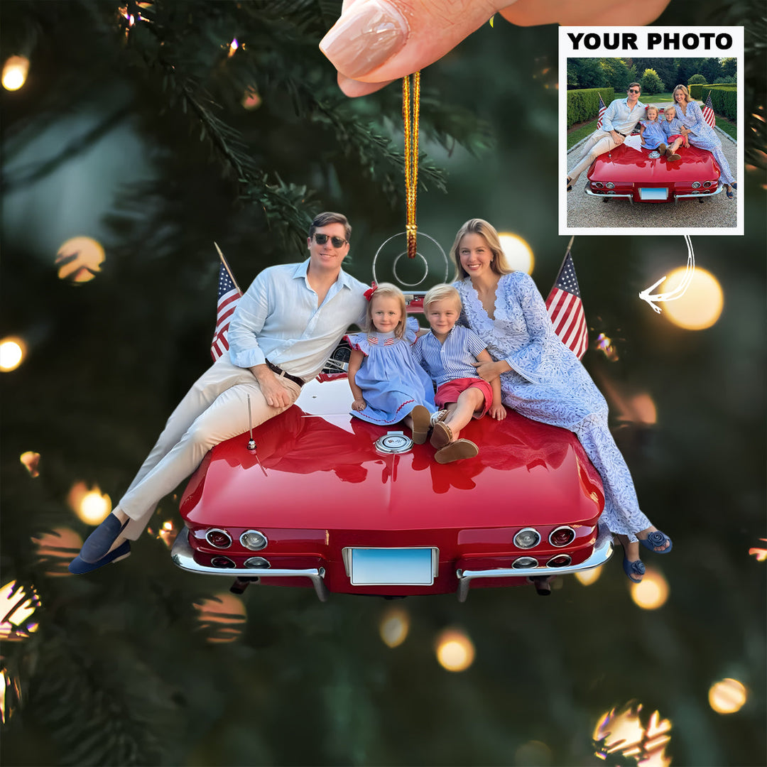 Driven by Love - Personalized Photo Mica Ornament - Christmas Gift For Family Members