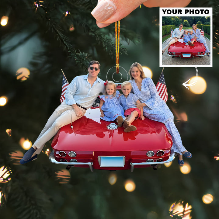 Driven by Love - Personalized Photo Mica Ornament - Christmas Gift For Family Members
