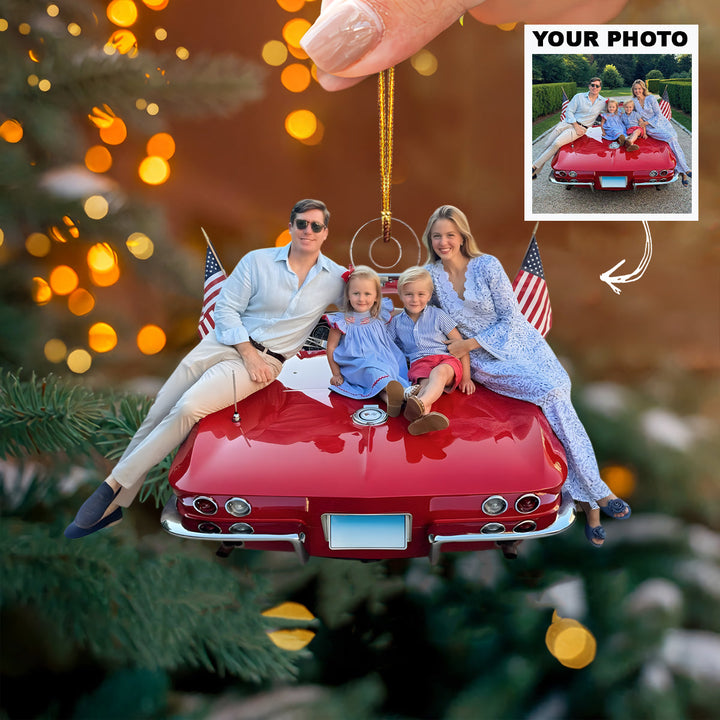 Driven by Love - Personalized Photo Mica Ornament - Christmas Gift For Family Members