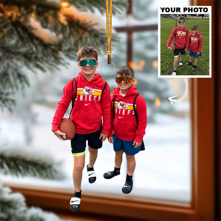 Proud Kingdom - Personalized Photo Mica Ornament - Christmas Gift For Family Members, Sport Lovers