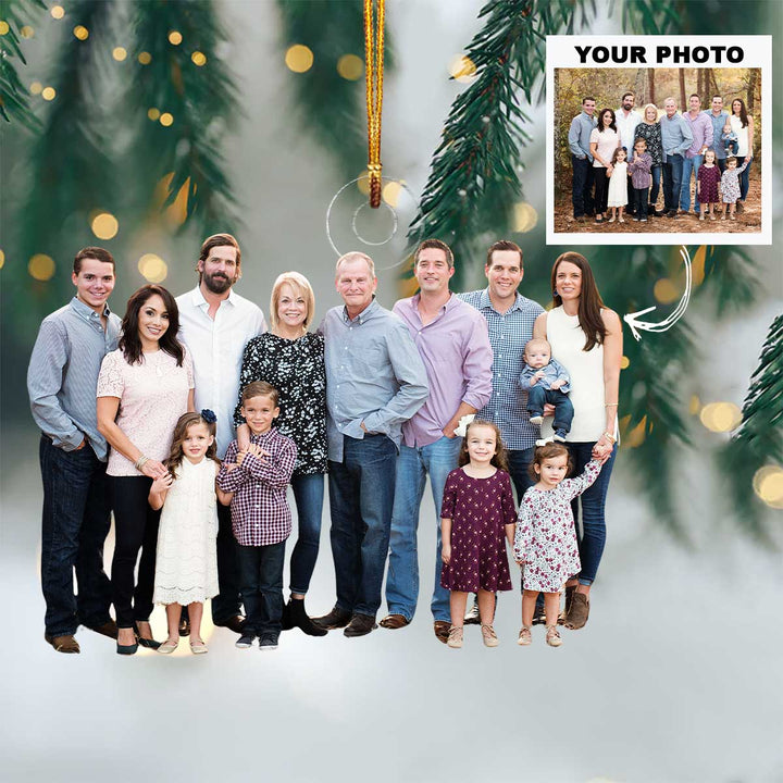 Home for Christmas - Personalized Photo Mica Ornament - Christmas Gift For Family Members