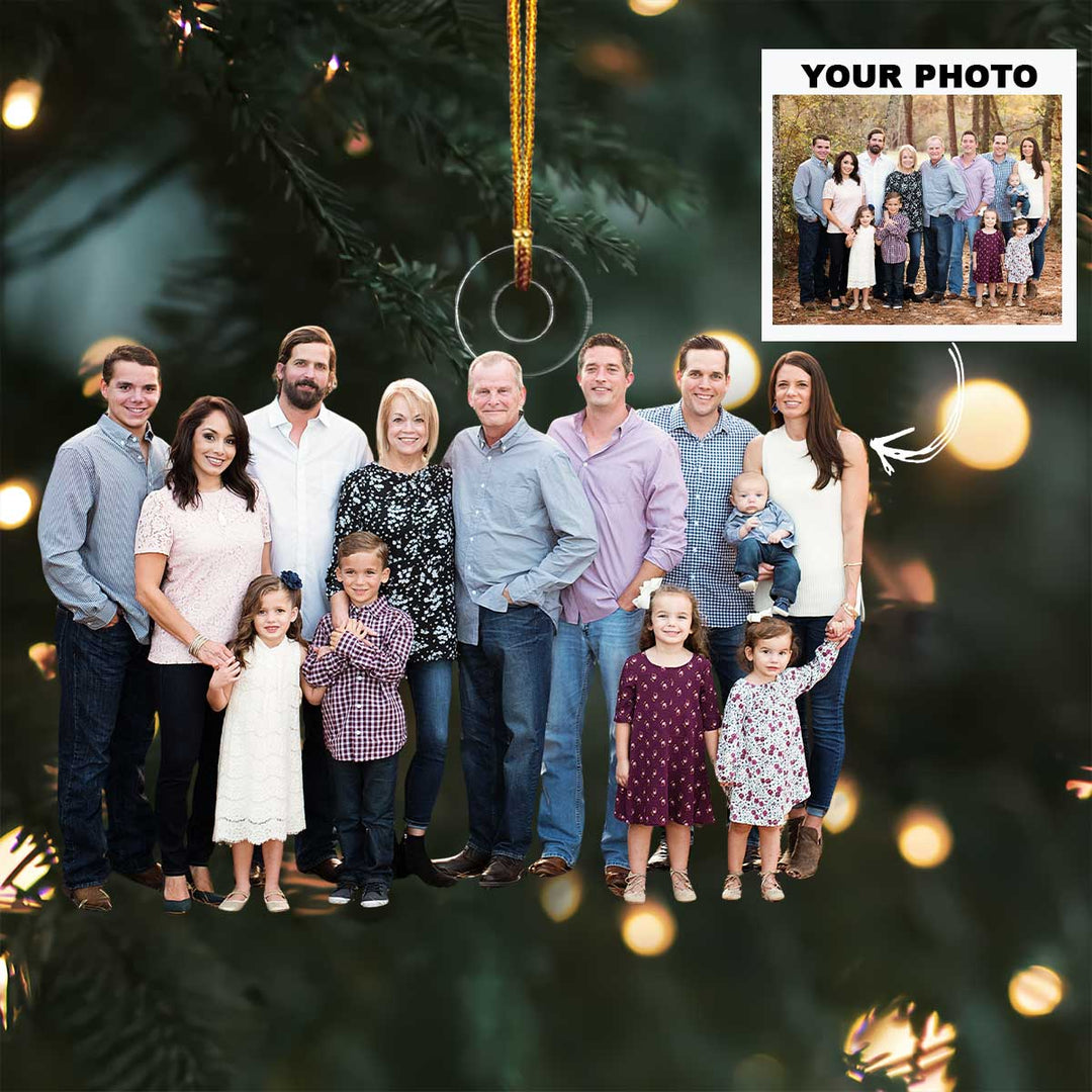Home for Christmas - Personalized Photo Mica Ornament - Christmas Gift For Family Members
