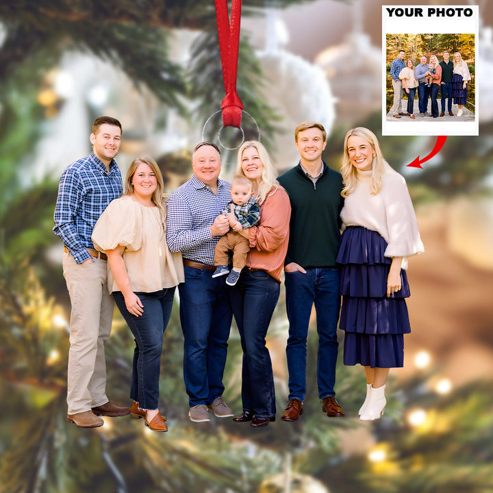 Together Always - Personalized Photo Mica Ornament - Christmas Gift For Family Members