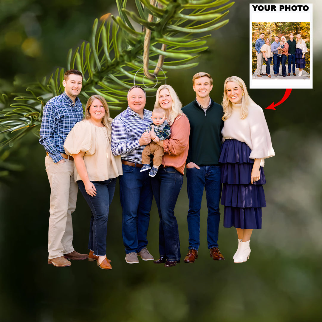 Together Always - Personalized Photo Mica Ornament - Christmas Gift For Family Members
