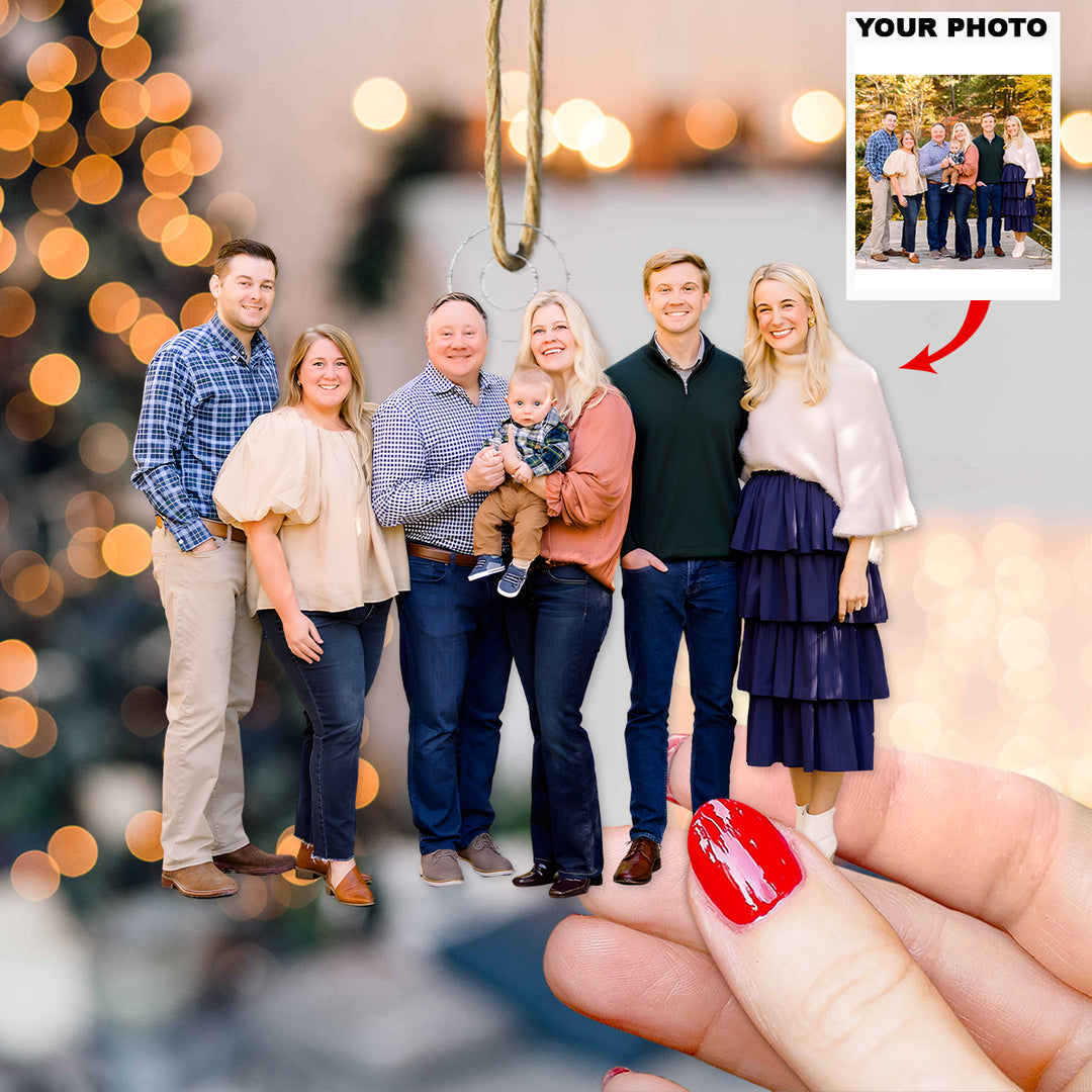 Together Always - Personalized Photo Mica Ornament - Christmas Gift For Family Members