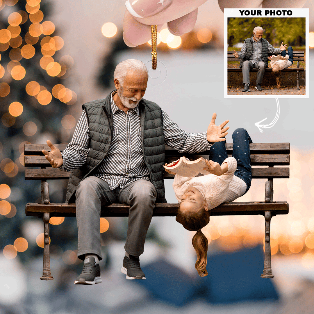 Grandpa’s Best Friend - Personalized Photo Mica Ornament - Christmas Gift For Family, Family Members