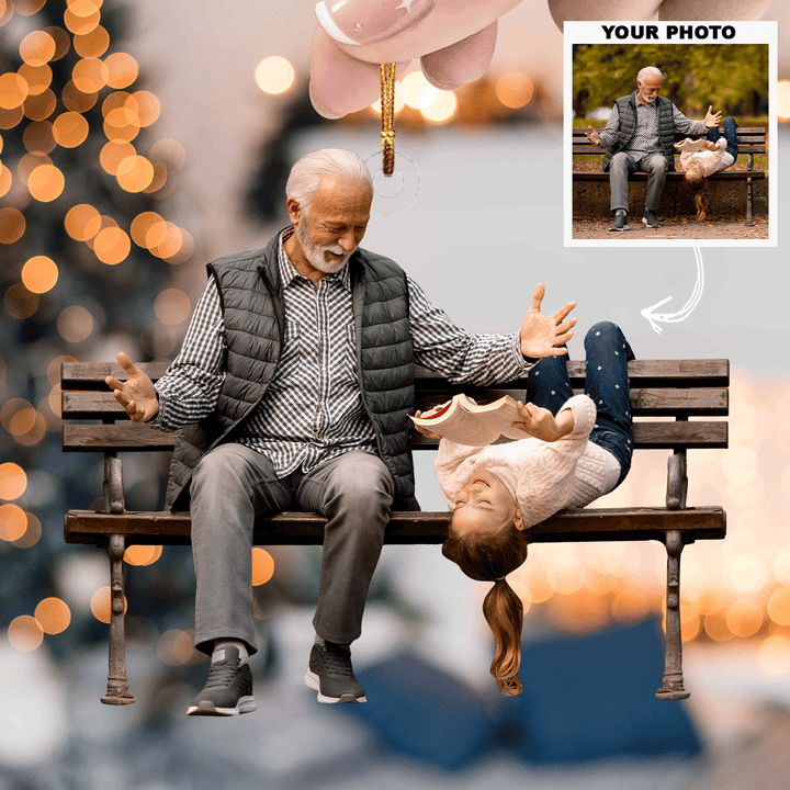 Grandpa’s Best Friend - Personalized Photo Mica Ornament - Christmas Gift For Family, Family Members