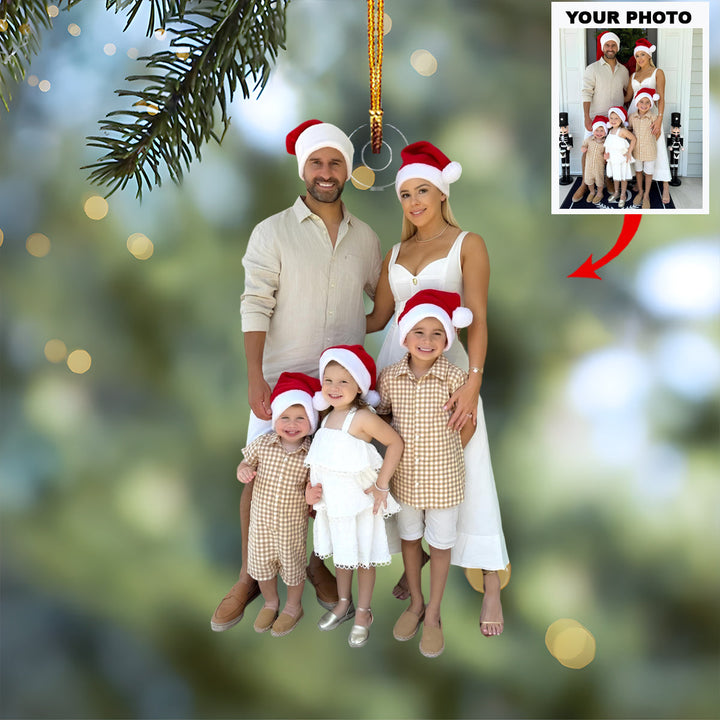 The Cozy Holiday - Personalized Photo Mica Ornament - Christmas Gift For Family Members