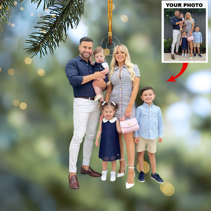 The Modern Family - Personalized Photo Mica Ornament - Christmas Gift For Family Members