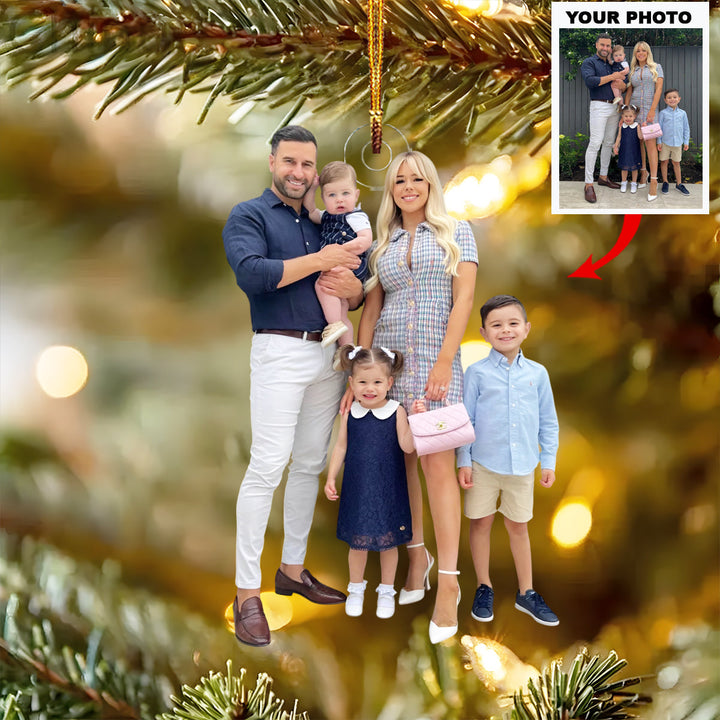 The Modern Family - Personalized Photo Mica Ornament - Christmas Gift For Family Members