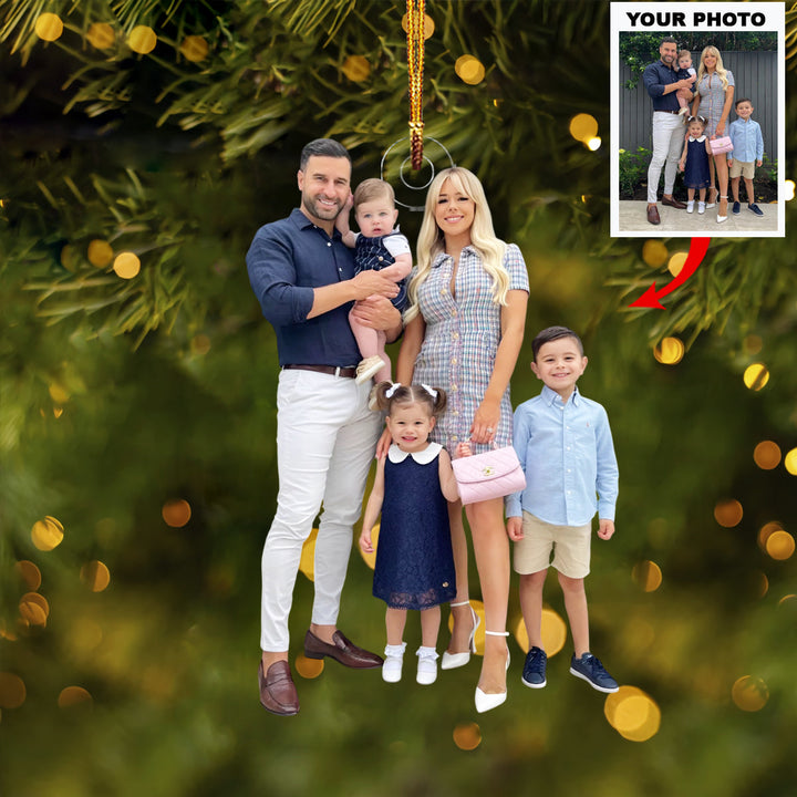 The Modern Family - Personalized Photo Mica Ornament - Christmas Gift For Family Members