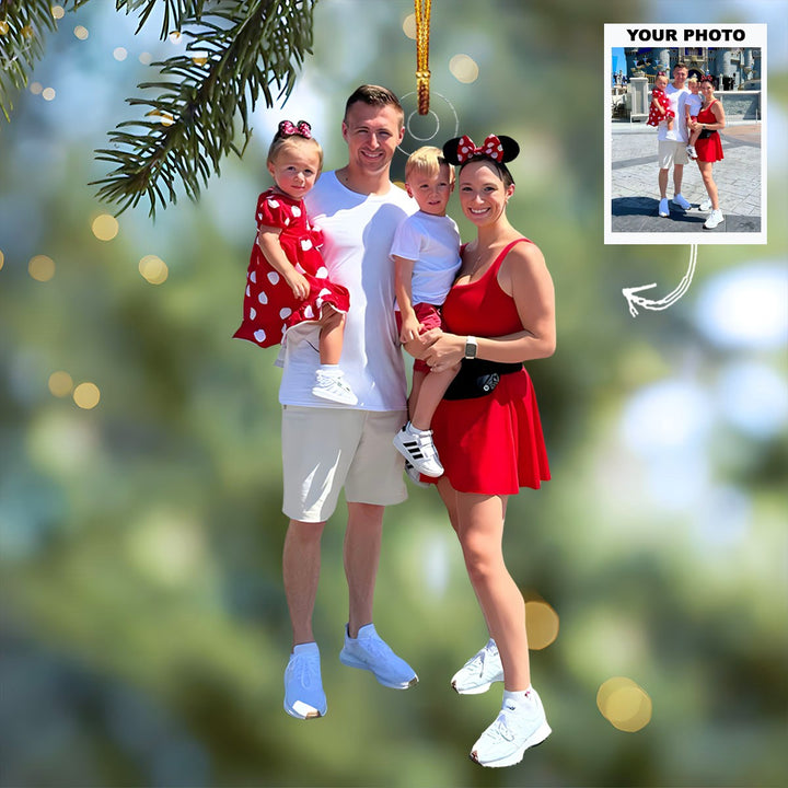 Disney Dream Trip - Personalized Photo Mica Ornament - Customized Your Photo Ornament - Christmas Gift For Family Members