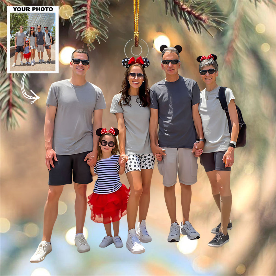 Disney Dream Trip - Personalized Photo Mica Ornament - Customized Your Photo Ornament - Christmas Gift For Family Members