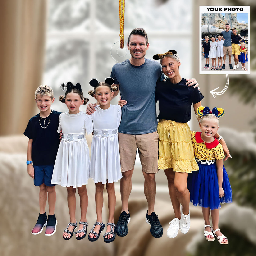 Disney Dream Trip - Personalized Photo Mica Ornament - Customized Your Photo Ornament - Christmas Gift For Family Members