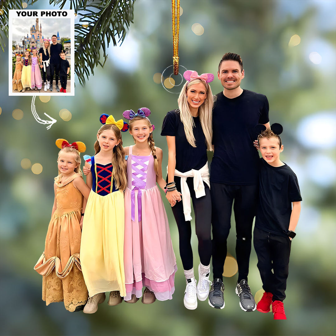 Disney Dream Trip - Personalized Photo Mica Ornament - Customized Your Photo Ornament - Christmas Gift For Family Members