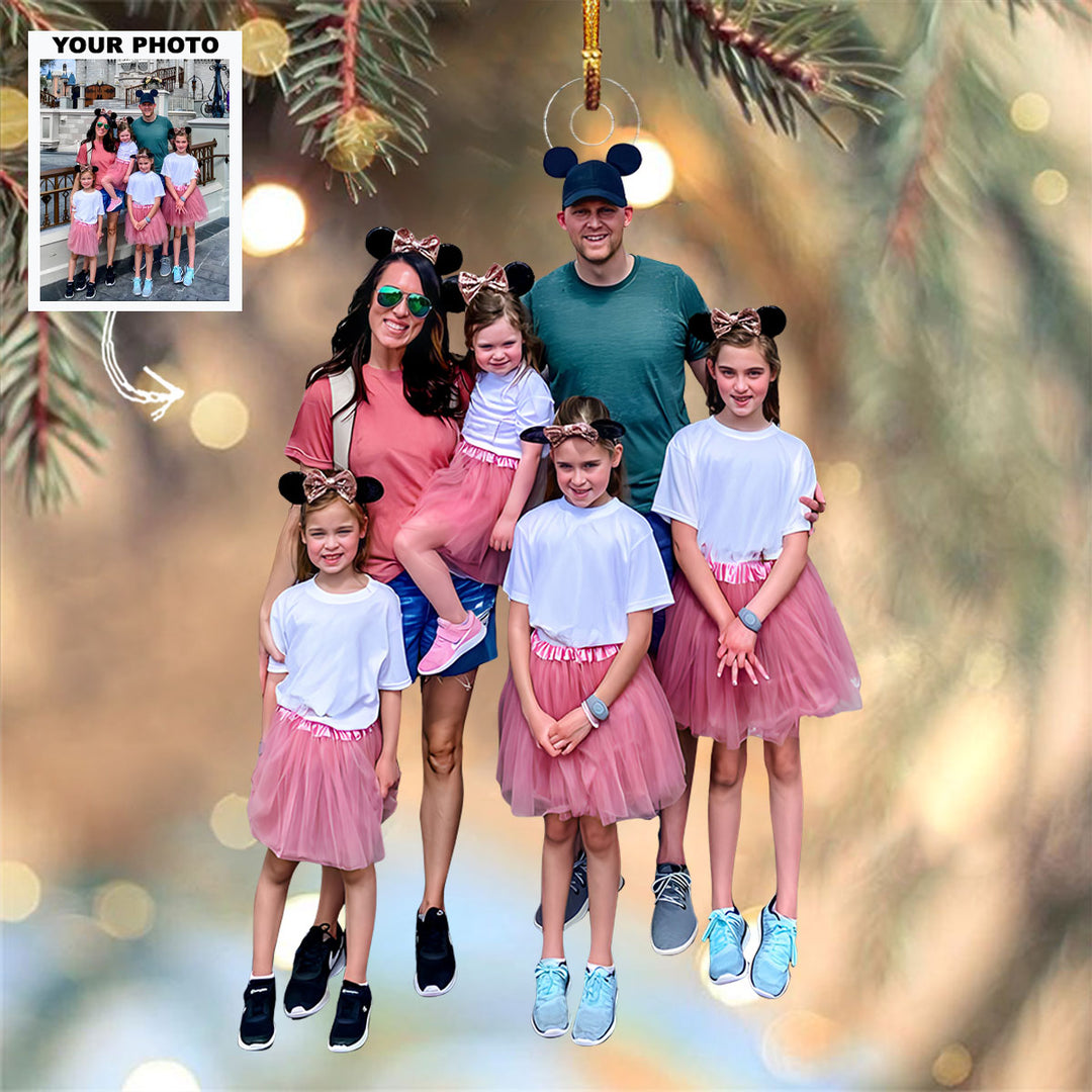 Disney Dream Trip - Personalized Photo Mica Ornament - Customized Your Photo Ornament - Christmas Gift For Family Members