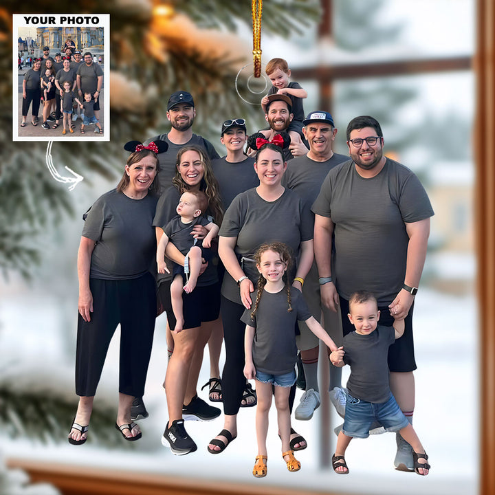 Disney Dream Trip - Personalized Photo Mica Ornament - Customized Your Photo Ornament - Christmas Gift For Family Members