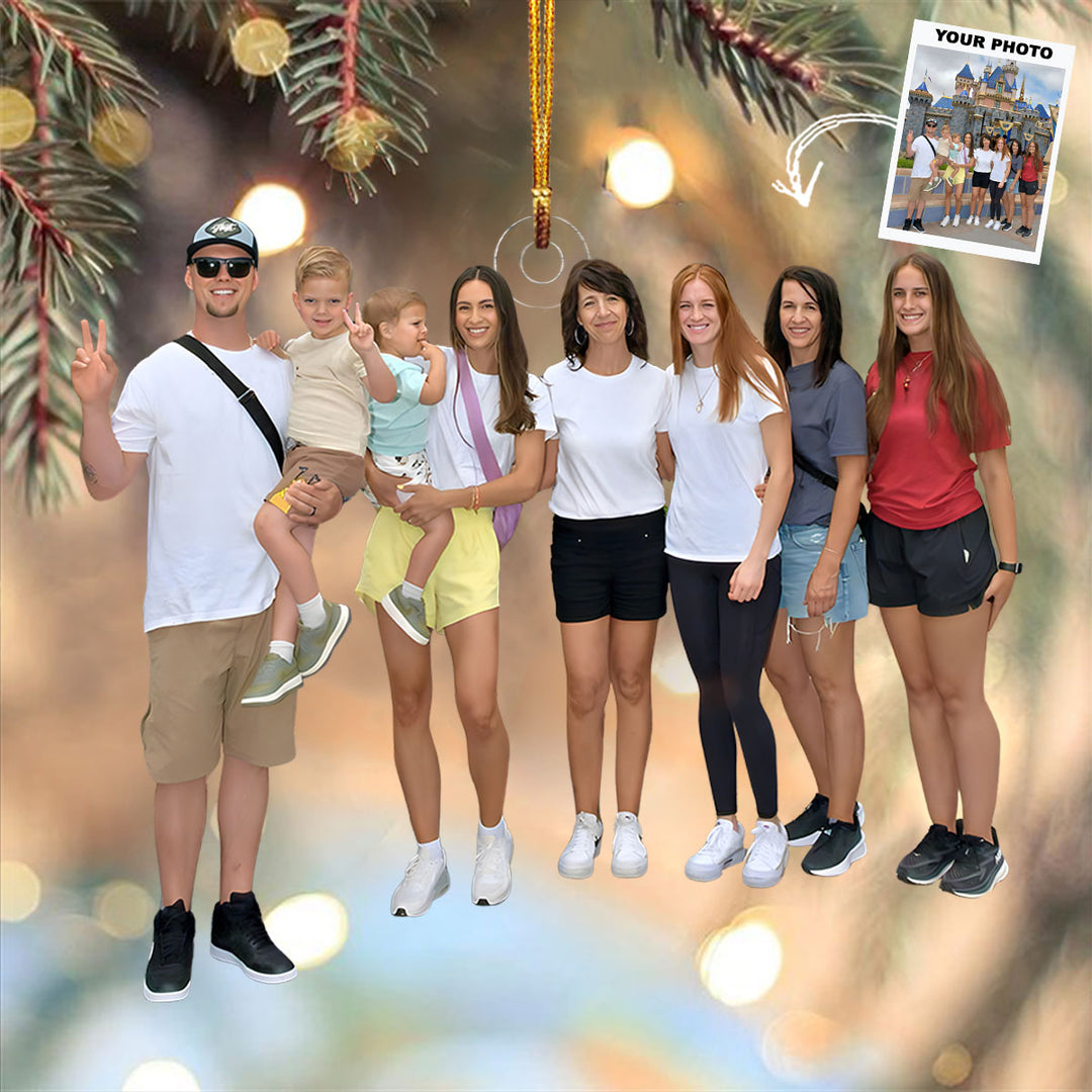Disney Dream Trip - Personalized Photo Mica Ornament - Customized Your Photo Ornament - Christmas Gift For Family Members