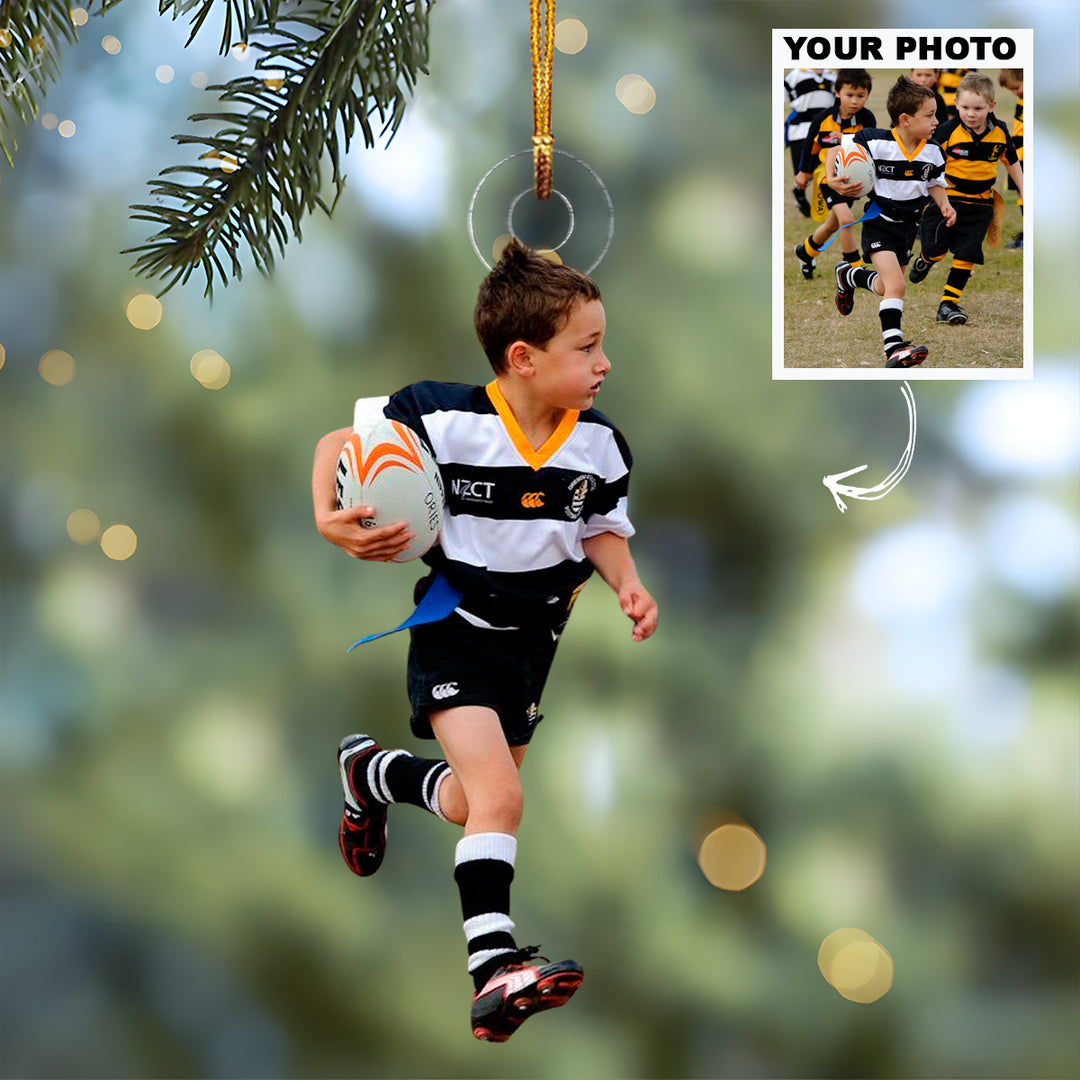 High Speed Runner - Personalized Photo Mica Ornament - Christmas Gift For Family Members, Sport Lovers