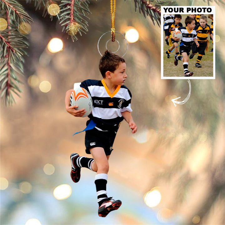 High Speed Runner - Personalized Photo Mica Ornament - Christmas Gift For Family Members, Sport Lovers