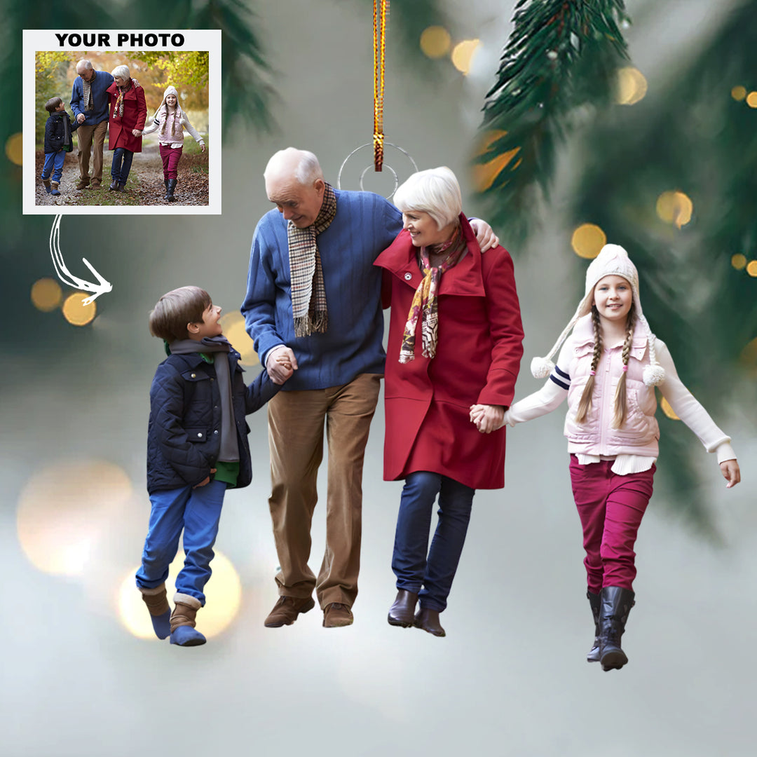 Christmas Together - Personalized Photo Mica Ornament - Customized Your Photo Ornament - Christmas Gift For Family Members