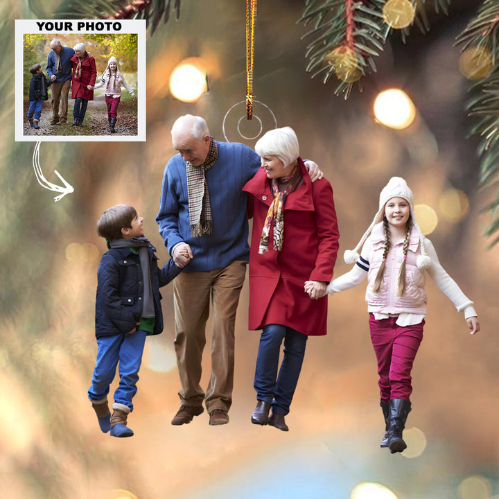 Christmas Together - Personalized Photo Mica Ornament - Customized Your Photo Ornament - Christmas Gift For Family Members