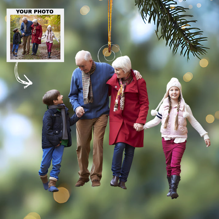 Christmas Together - Personalized Photo Mica Ornament - Customized Your Photo Ornament - Christmas Gift For Family Members
