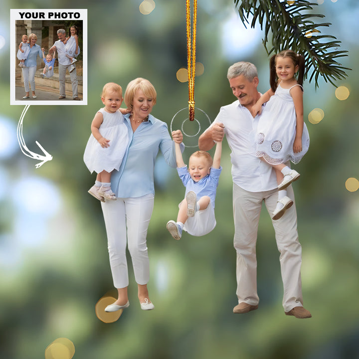 Holiday Family Keepsake - Personalized Photo Mica Ornament - Customized Your Photo Ornament - Christmas Gift For Family Members
