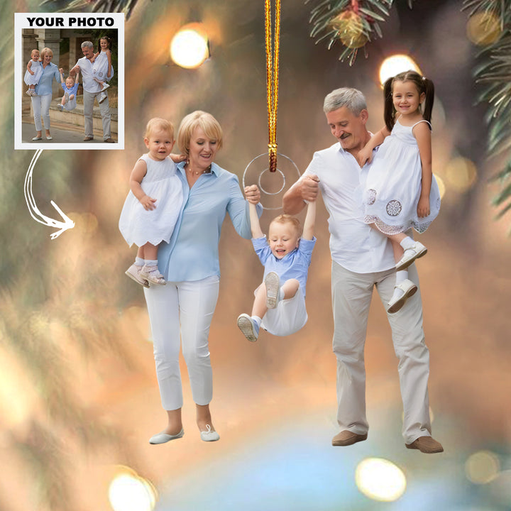 Holiday Family Keepsake - Personalized Photo Mica Ornament - Customized Your Photo Ornament - Christmas Gift For Family Members