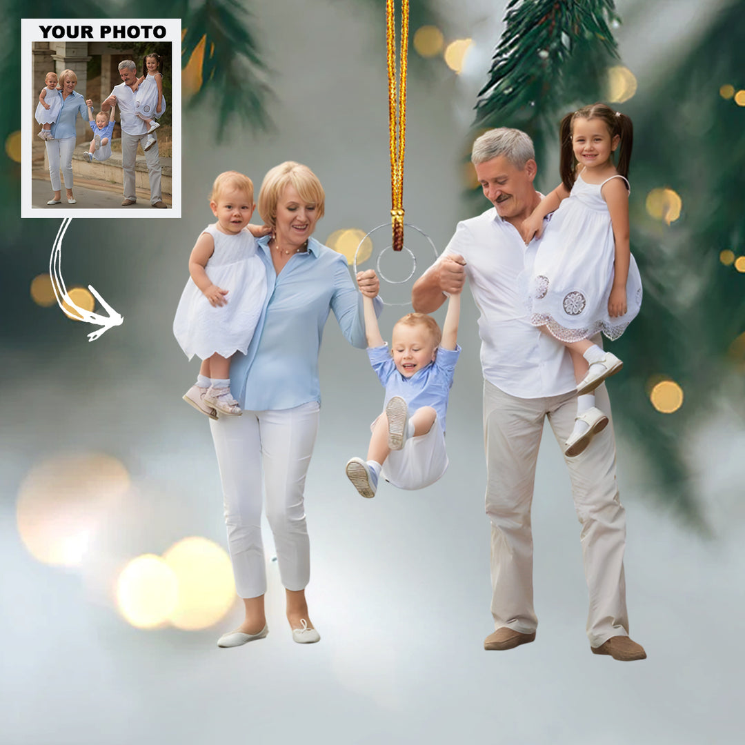 Holiday Family Keepsake - Personalized Photo Mica Ornament - Customized Your Photo Ornament - Christmas Gift For Family Members
