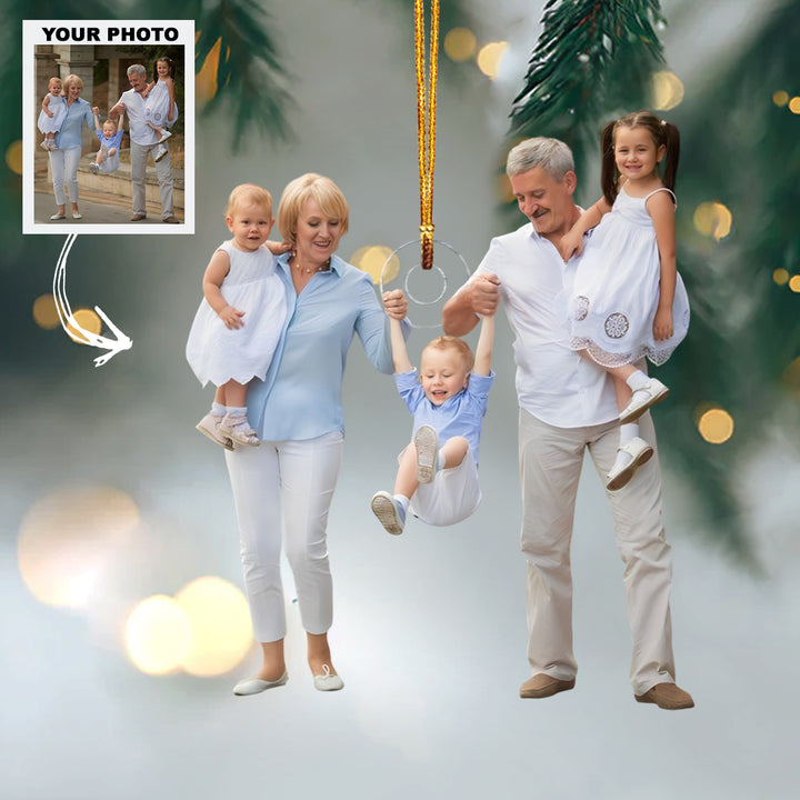 Holiday Family Keepsake - Personalized Photo Mica Ornament - Customized Your Photo Ornament - Christmas Gift For Family Members
