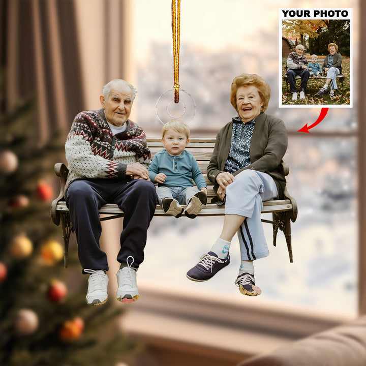 Joyful Family - Personalized Photo Mica Ornament - Customized Your Photo Ornament - Christmas Gift For Family Members