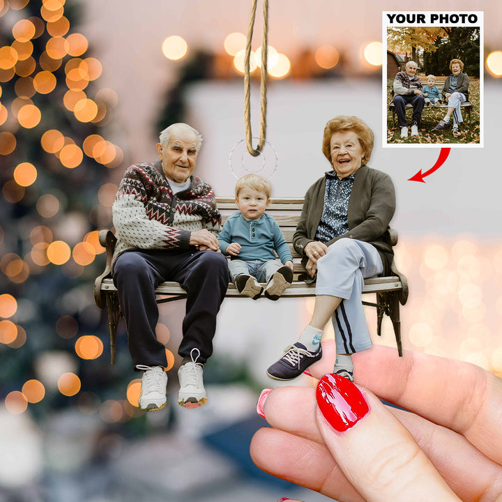 Joyful Family - Personalized Photo Mica Ornament - Customized Your Photo Ornament - Christmas Gift For Family Members