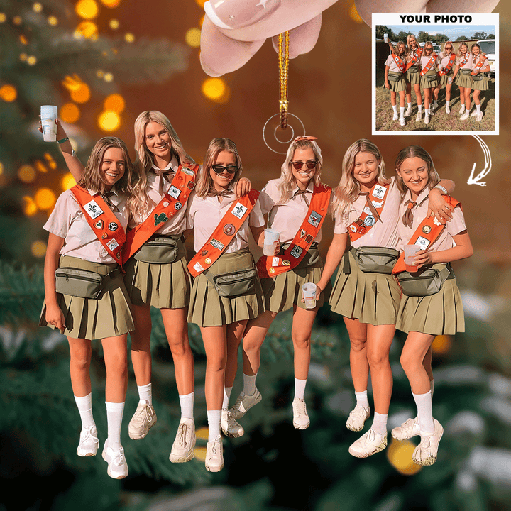Dream Team - Personalized Photo Mica Ornament - Christmas Gift For Friends