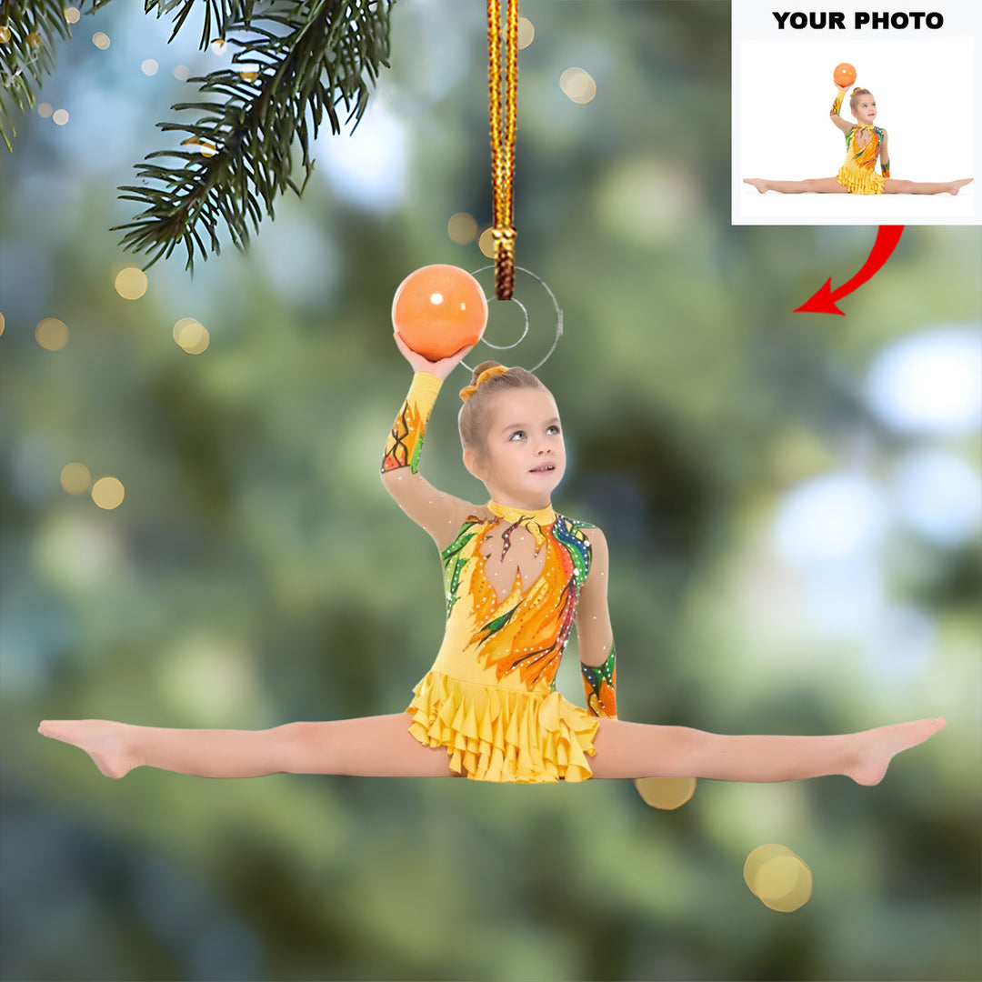 Rhythmic Grace - Personalized Photo Mica Ornament - Christmas Gift For Kids, Family Members