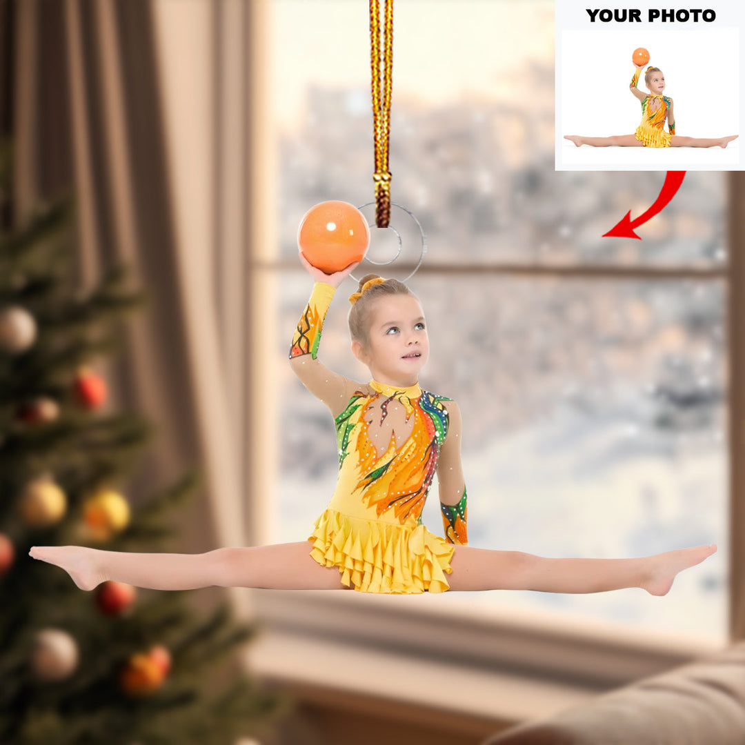 Rhythmic Grace - Personalized Photo Mica Ornament - Christmas Gift For Kids, Family Members