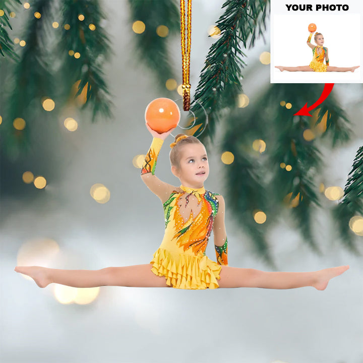 Rhythmic Grace - Personalized Photo Mica Ornament - Christmas Gift For Kids, Family Members