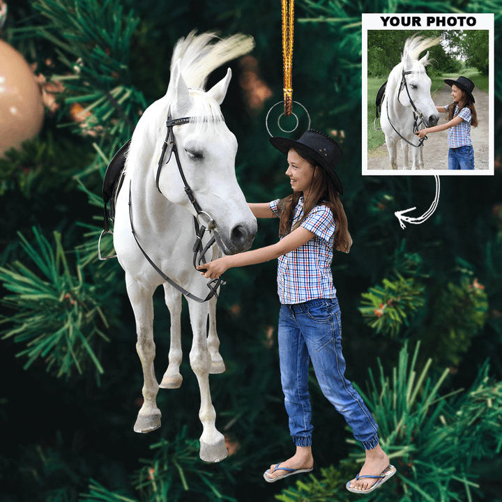 Free Ride - Personalized Mica Ornament - Christmas Gift For Family Members